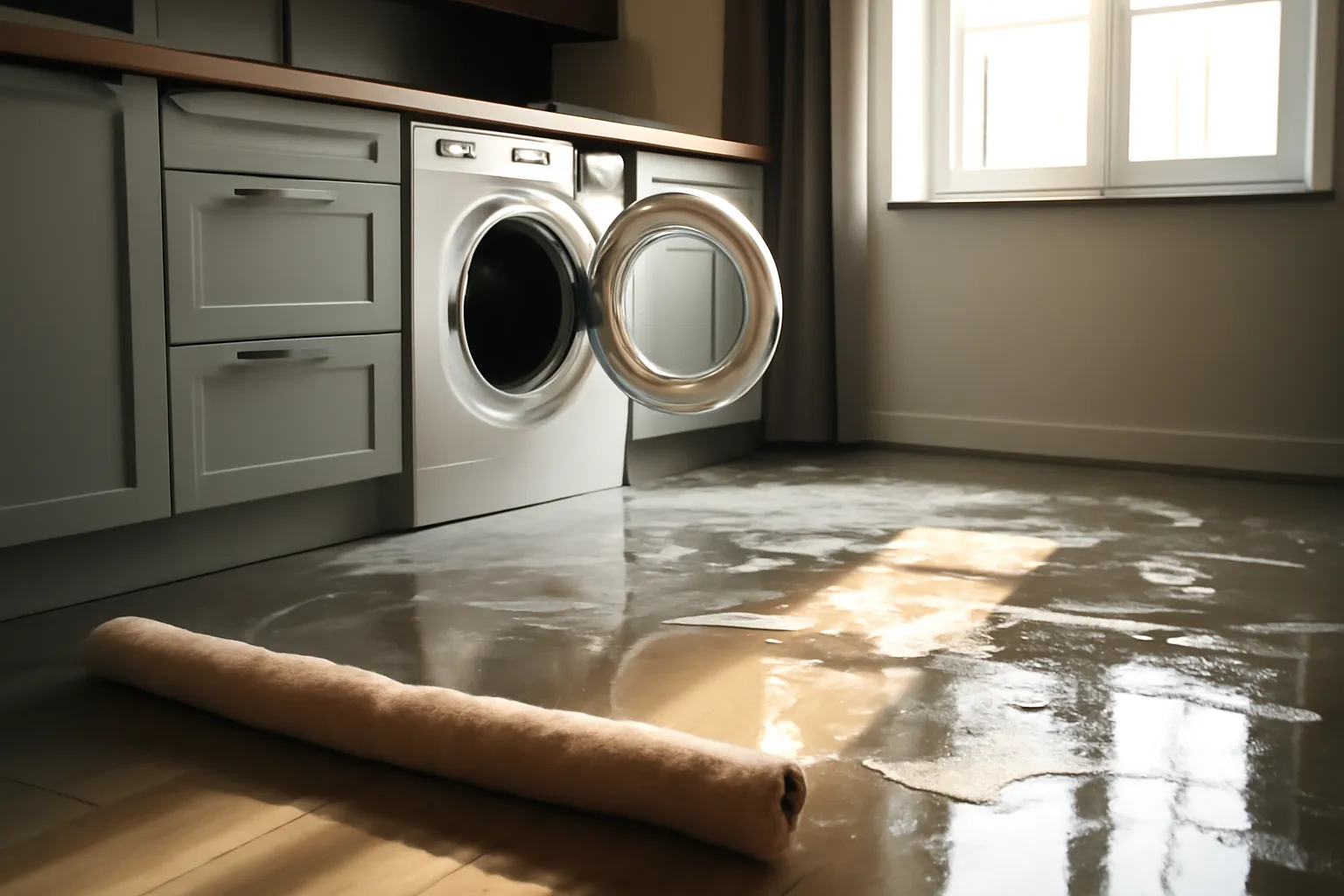 Washing Machine Flooded the Kitchen: First Steps